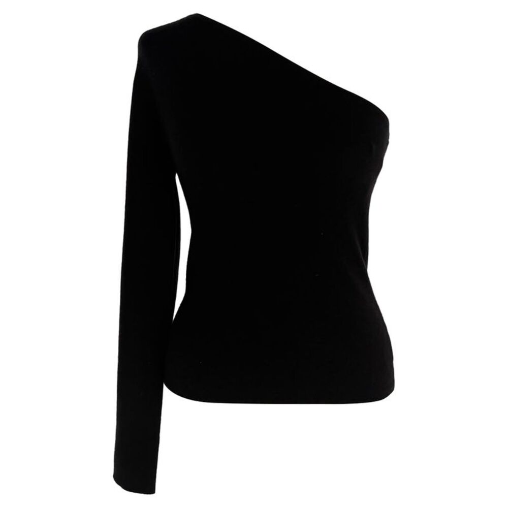 Michael Kors One Shoulder Sweater in Black Cashmere
